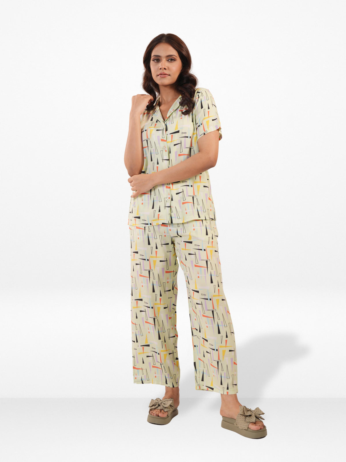 Women's All Over Printed PJ Set – 2 Piece Sleepwear Set | Soft Breathable Nightwear for Women