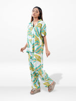 Women’s Short Sleeve Sleepwear Set – Notch Collar 2 Piece Pajama Outfit | Comfy Nightwear, Soft Summer Lounge Set for Women