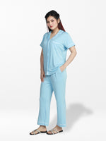 Women Solid Night Suit Set of Shirt & Pyjama, Night wear DressWomen’s Printed Night Suit Set – Shirt &amp; Pyjama | Soft Nightwear Dress, 2 Piece Sleepwear for Women, Comfortable Loungewear