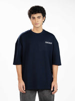Men’s Oversized Drop Shoulder Graphic T-Shirt – Short Sleeve Crew Neck Tee | Casual Streetwear Top with Front & Back Print
