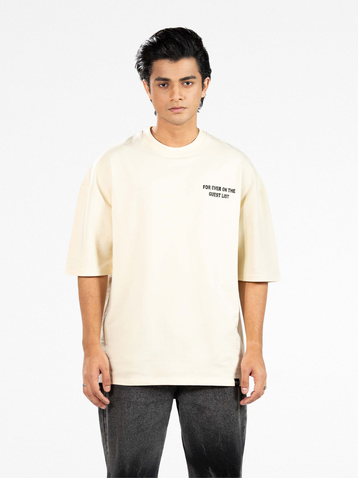 Men’s Oversized Drop Shoulder Graphic T-Shirt – Short Sleeve Crew Neck Tee |Top with Front & Back Print