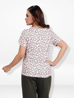 Women’s Regular Fit Crew Neck Tee Shirt – Short Sleeve All Over Print T-Shirt | Soft & Comfortable