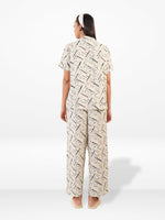 Women’s Printed Night Suit Set – Shirt & Pyjama | Soft Nightwear Dress, 2 Piece Sleepwear for Women, Comfortable Loungewear