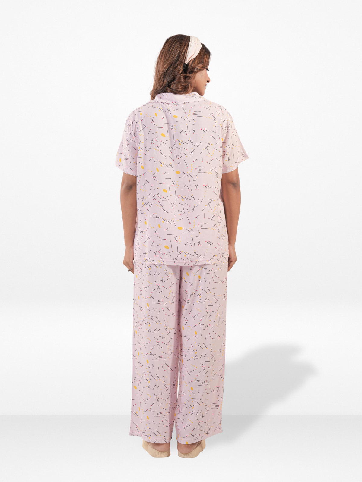 Women’s Printed Night Suit Set – Shirt & Pyjama | Soft Nightwear Dress, 2 Piece Sleepwear for Women, Comfortable Loungewear
