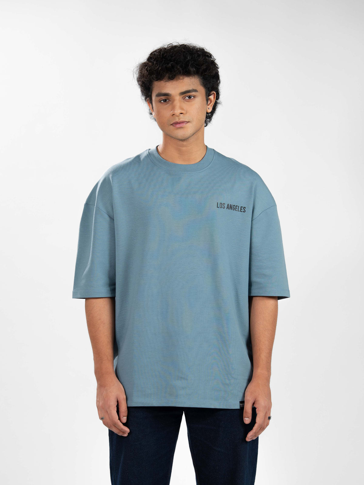 Men’s Oversized Drop Shoulder Graphic T-Shirt – Short Sleeve Crew Neck Tee | Casual Streetwear Top with Front & Back Print