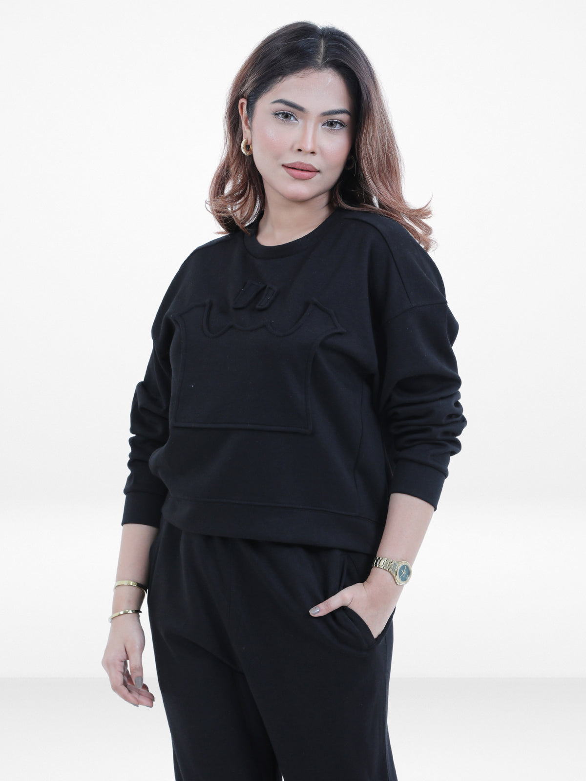 Women’s Two-Piece Sweatshirt Set – Long Sleeve Top & Jogger Pants, Comfortable & Stylish Lounge Wear
