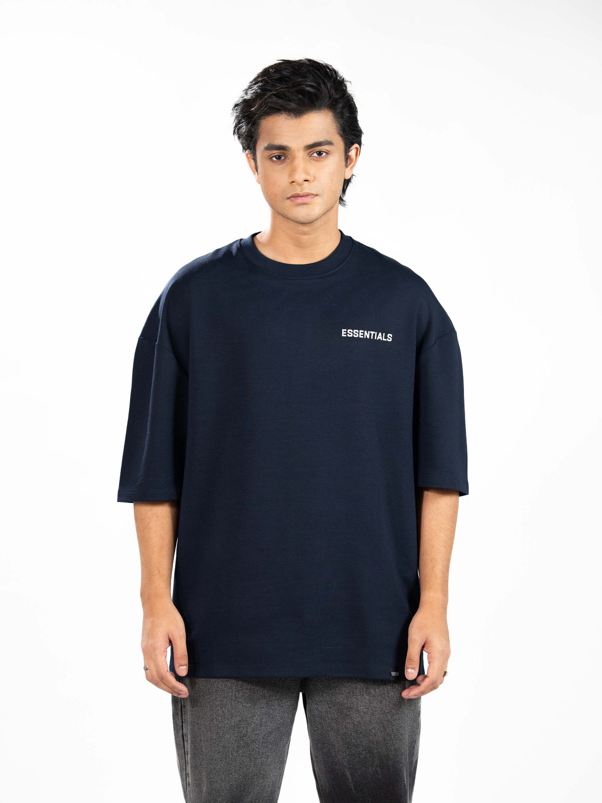 Men’s Oversized Drop Shoulder Graphic T-Shirt – Short Sleeve Crew Neck Tee | Casual Streetwear Top with Front & Back Print