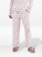 Women’s Printed Pajama Pants | Soft & Stretchy Sleepwear Trousers | Elastic Waist Lounge Pants | Yummy Rib Fabric - Blushing Bride