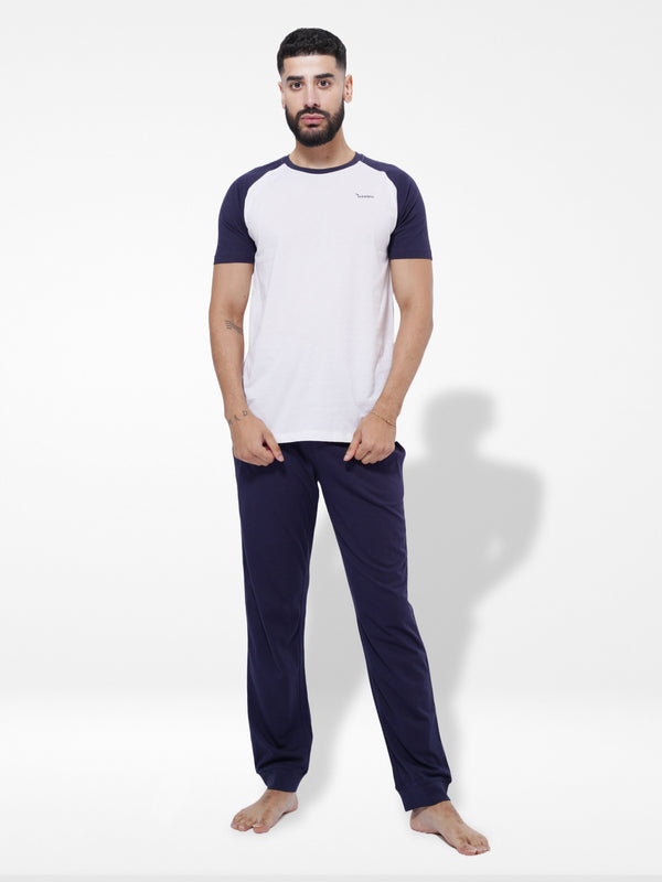 Men's T-Shirt & Trouser Lounge Set Blue