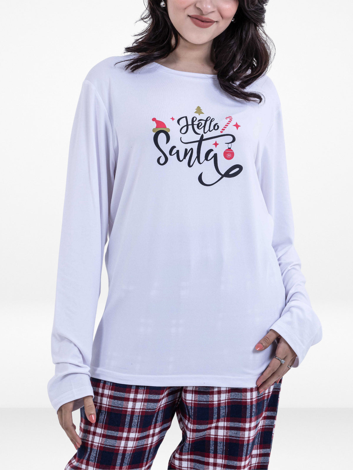 Women’s Classic Pajama Set – Soft Yummy Fabric Sleepwear | Long Sleeve Crew Neck Collar Top & Full-Length Pants | Cozy Loungewear for Night & Home