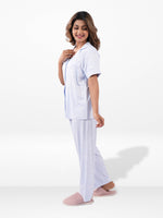Women’s Printed Night Suit Set – Shirt & Pyjama | Soft Nightwear Dress, 2 Piece Sleepwear for Women, Comfortable Loungewear