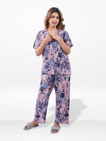 Women’s Short SleeveSleepwear Set – Notch Collar 2 Piece Pajama Outfit | Comfy Nightwear, Soft Summer Lounge Set for Women