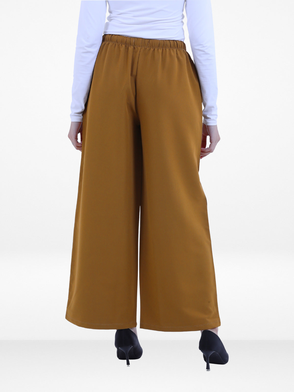 Women’s Cozy Open Leg Palazzo Sweatpants – Soft Relaxed Fit Lounge Pants with Drawstring Waist & Side Pockets |Khaki