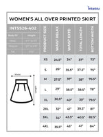 Women’s All Over Printed Maxi Skirt – Summer Pleated High Waist Casual Long Skirt