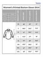 Women’s Printed Button-Down Shirt – Long Sleeve Casual Blouse | Stylish Abstract Pattern Top for Office & Everyday Wear