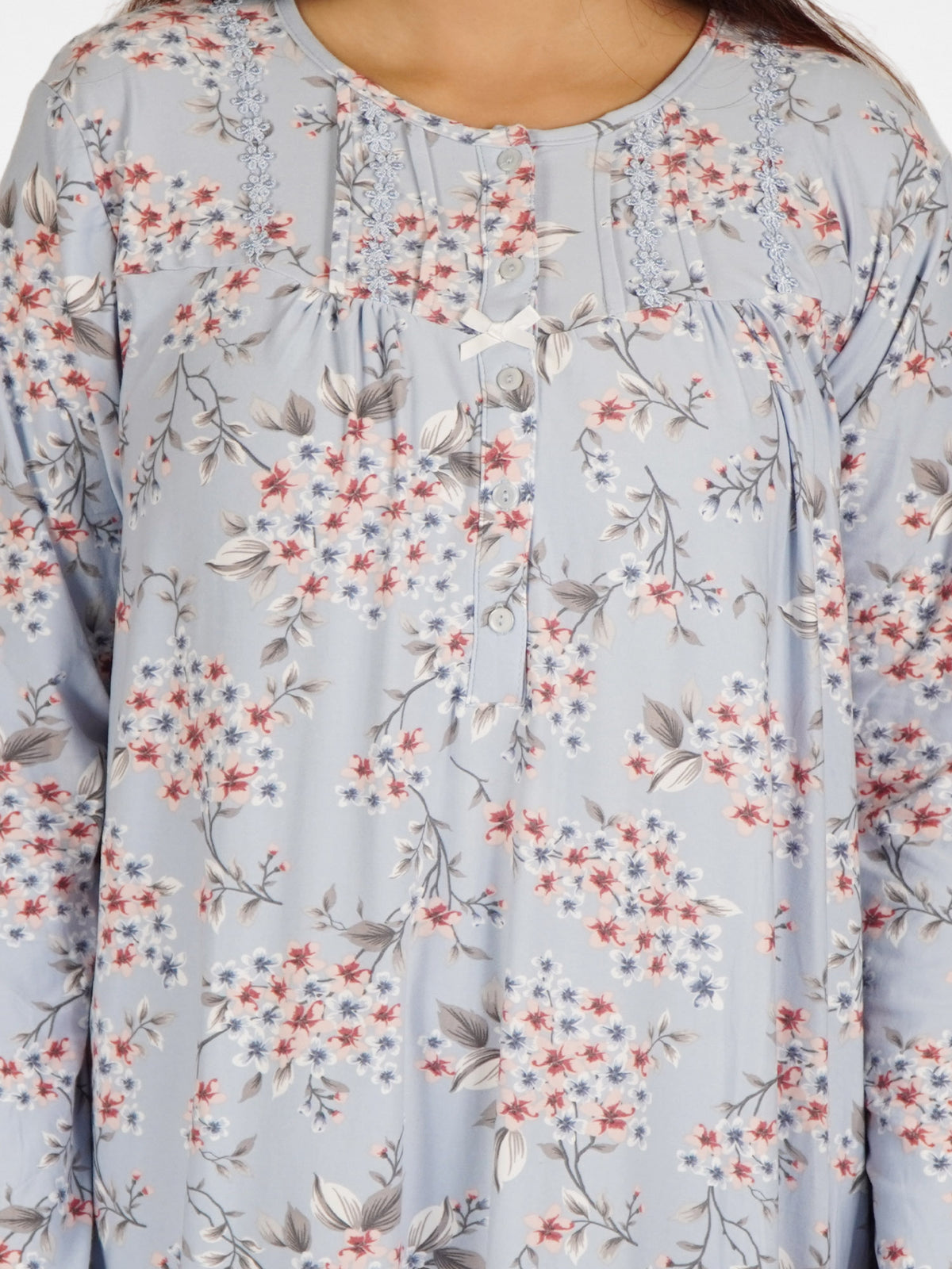 Women's Floral Print Nightdress with Yummy Fabrics