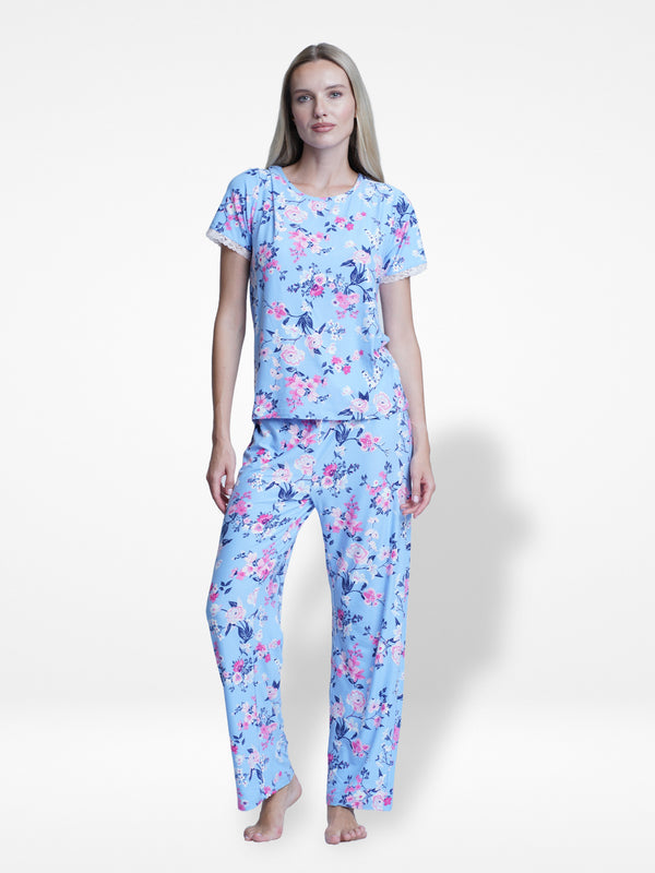 Short Sleeve Floral Pajama Sets