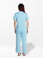 Women Solid Night Suit Set of Shirt & Pyjama, Night wear DressWomen’s Printed Night Suit Set – Shirt &amp; Pyjama | Soft Nightwear Dress, 2 Piece Sleepwear for Women, Comfortable Loungewear