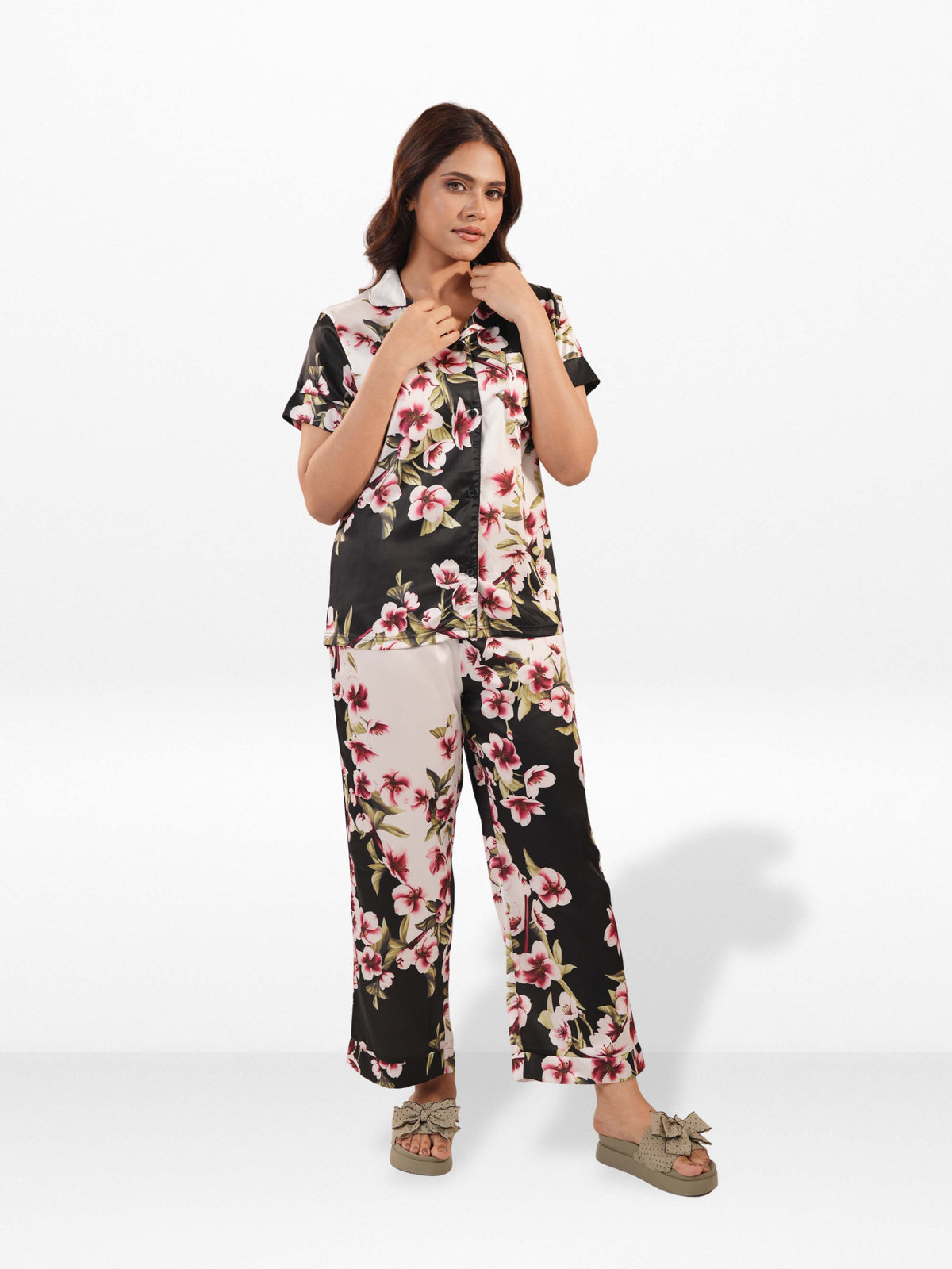 Women's All Over Printed PJ Set – 2 Piece Sleepwear Set | Soft Breathable Nightwear for Women