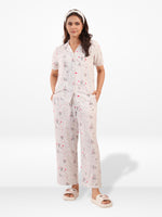 Women's All Over Printed PJ Set – 2 Piece Sleepwear Set | Soft Breathable Nightwear for Women