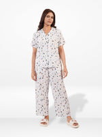Women's All Over Printed PJ Set – 2 Piece Sleepwear Set | Soft Breathable Nightwear for Women