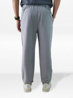 Men’s Relaxed Fit Trousers – Elastic Waist with Drawstring, Casual Pants with Fake Fly & Side Pockets ,Comfortable Everyday Wear
