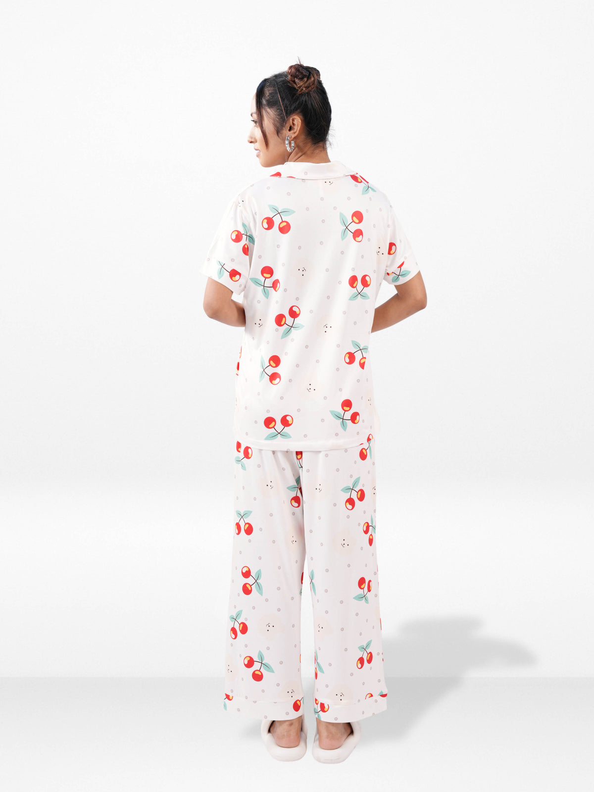 Women’s Printed Night Suit Set – Shirt & Pyjama | Soft Nightwear Dress, 2 Piece Sleepwear for Women, Comfortable Loungewear