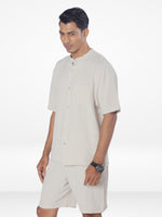 Men's Short Sleeve Shirt &amp; Short Pant Set | Beige