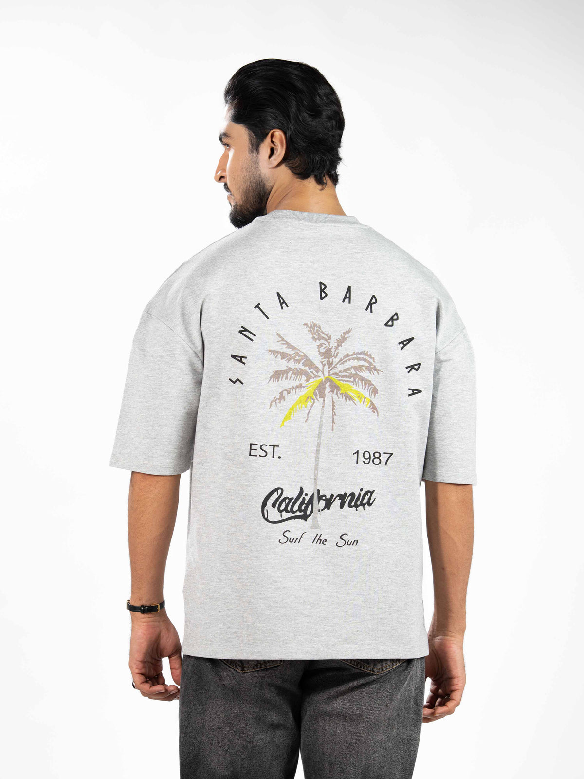 Men’s Oversized Drop Shoulder Graphic T-Shirt – Short Sleeve Crew Neck Tee | Casual Streetwear Top with Front & Back Print