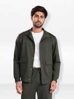 Men’s Solid Casual Jacket – Snap Button Front Closure with Clean Design | Comfortable Everyday Outerwear for Men