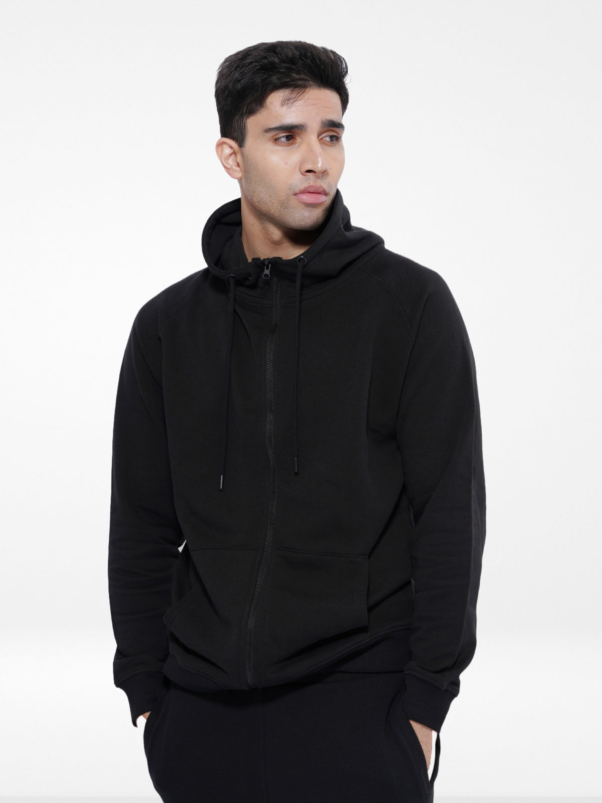 Men’s Winter Premium Cotton pocket Hoodie Black Color