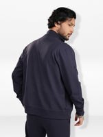 Men’s Regular Fit Jacket – High Neck Front Zip | Long Sleeve Outerwear with Ribbed Trims & Welt Pockets