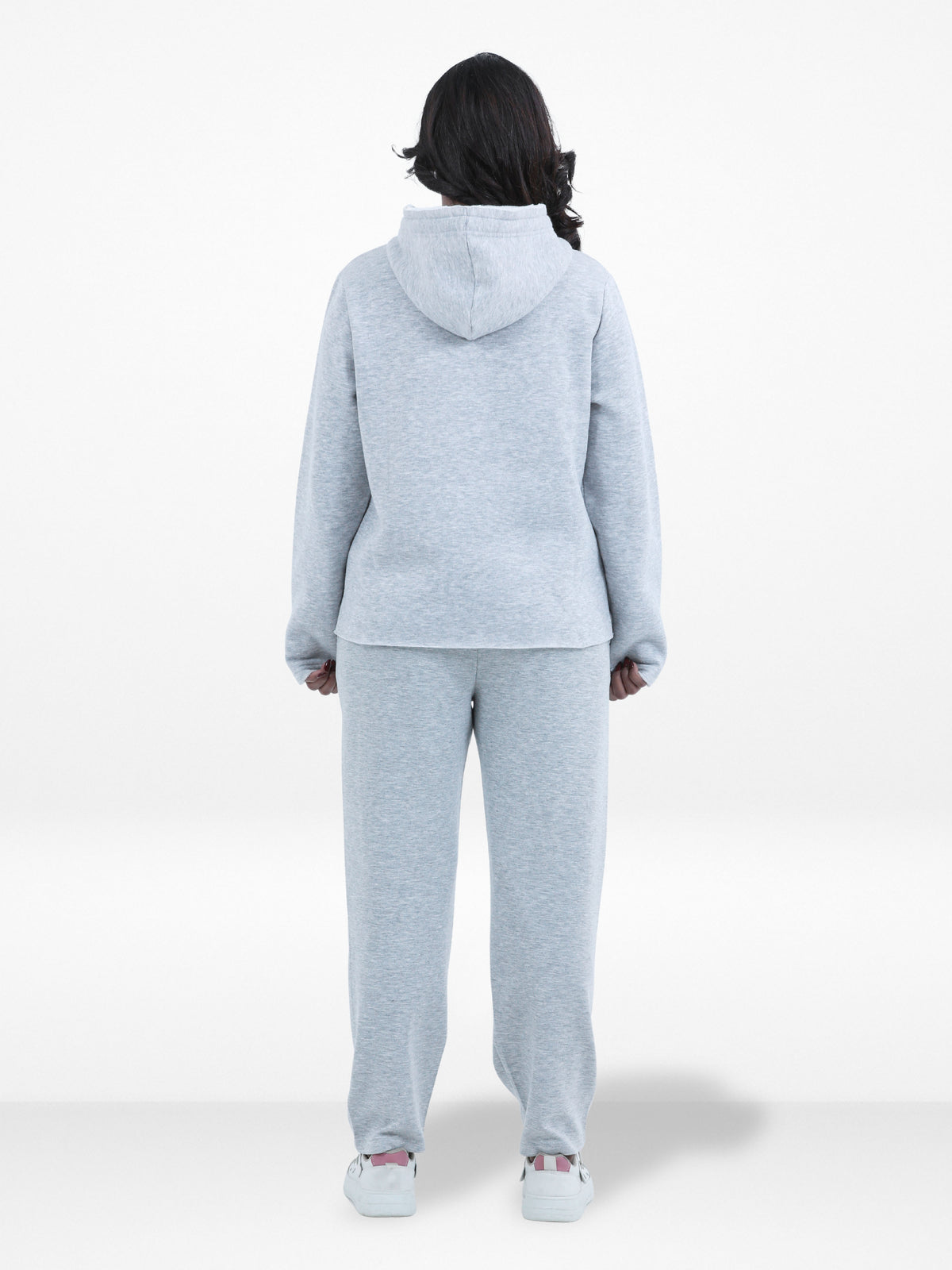 Women’s Fleece Winter Warm Hooded Corset Top Pants Set – Soft Brushed Fleece 2-Piece Set, Cozy Long Sleeve Hoodie & Pants