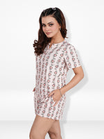 Women's Henley Short SleevePajama Sets- Shirt and Shorts 2 Piece Summer Outfits Lounge Sets