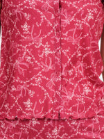 Women’s Short Sleeve Button-Down Top | Printed Sleepwear Shirt | Soft & Stretchy Yummy Rib Fabric | Lounge Top - Crimson
