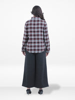 Women’s Plaid Distressed Flannel ShirtFlannel Shirt – 100% Cotton Long Sleeve Button-Down Checkered Shirt | Relaxed Fit Casual Top for Everyday Comfort