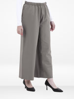 Women’s Cozy Open Leg Palazzo Sweatpants – Soft Relaxed Fit Lounge Pants with Drawstring Waist & Side Pockets |Beige