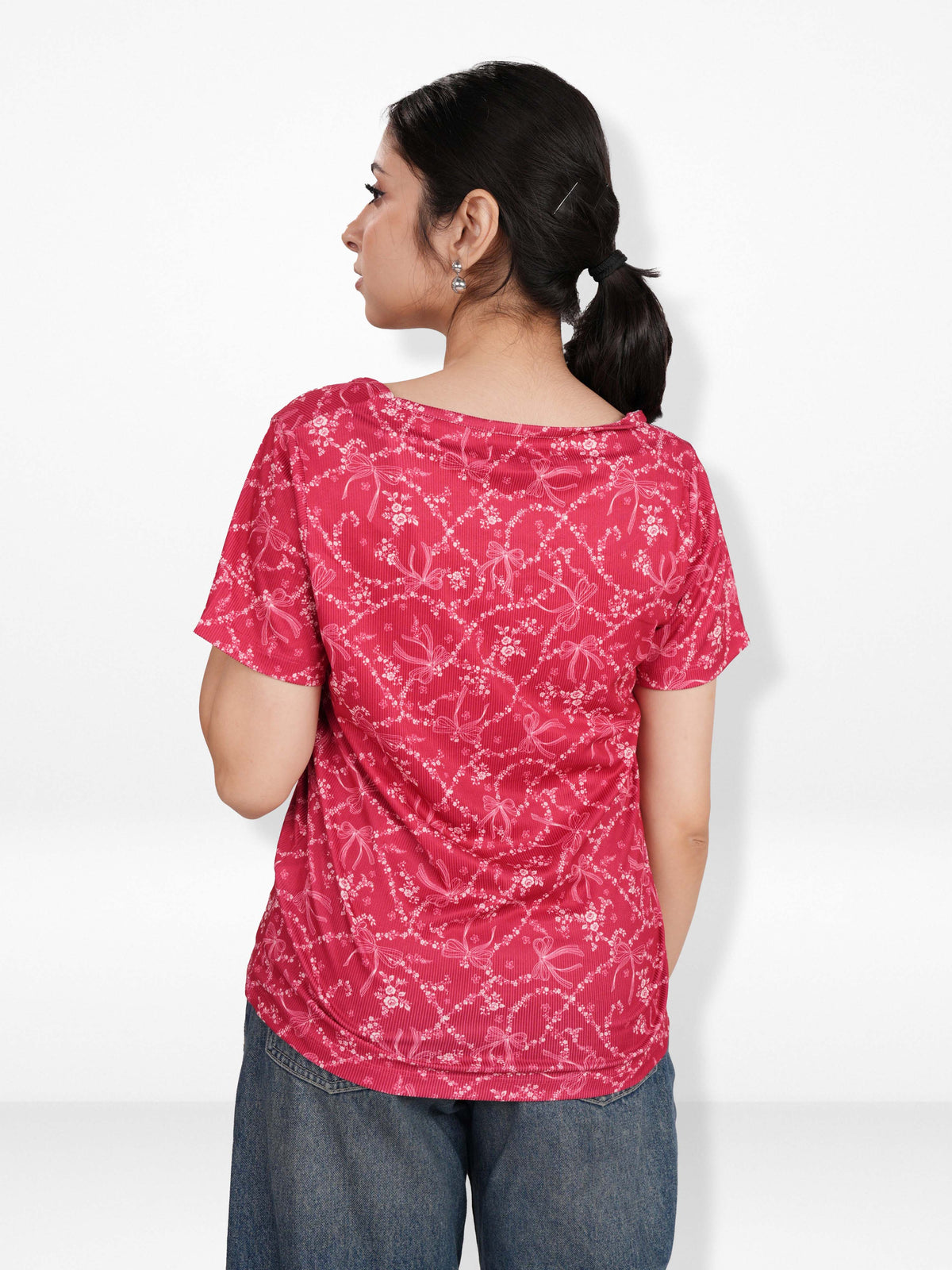 Women’s Regular Fit Crew Neck Tee Shirt – Short Sleeve All Over Print T-Shirt | Soft & Comfortable