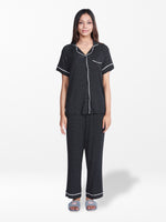 Women Printed Night Suit Set of Shirt & Pyjama, Night wear Dress