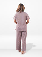 Women’s Printed Night Suit Set – Shirt & Pyjama | Soft Nightwear Dress, 2 Piece Sleepwear for Women, Comfortable Loungewear