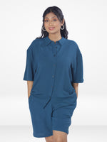 Women Solid Color Co-Ord Set| Short Sleeve