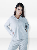 Women’s Cropped Zip-Up Hoodie – Long Sleeve Hoodie with Zipper, Casual & Stylish Everyday Wear