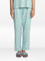 Women’s All Over Printed Lounge Pants | Soft Stretch Yummy Rib Fabric | Drawstring Waist Casual Sleepwear & Pajama Trousers - Ether