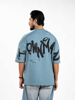 Men’s Oversized Drop Shoulder Graphic T-Shirt – Short Sleeve Crew Neck Tee | Casual Streetwear Top with Front & Back Print