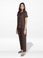 Women’s 2 PieceAll Over Printed Loungewear Set – Short Sleeve Top &amp; Pants | Casual Lounge Outfit, Soft Pajama Set, Summer Sleepwear for Women