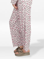Women's Floral Printed Wide Leg Pants – Soft Yummy Rib Casual Trousers