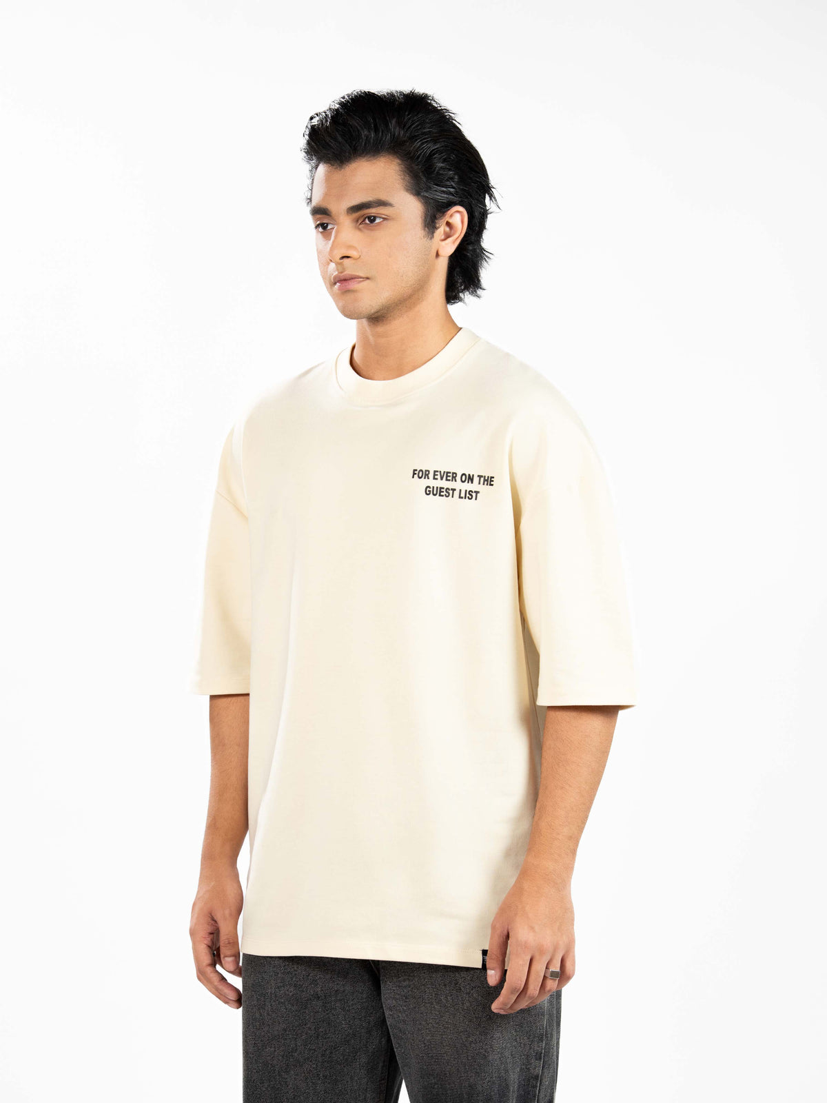 Men’s Oversized Drop Shoulder Graphic T-Shirt – Short Sleeve Crew Neck Tee |Top with Front & Back Print