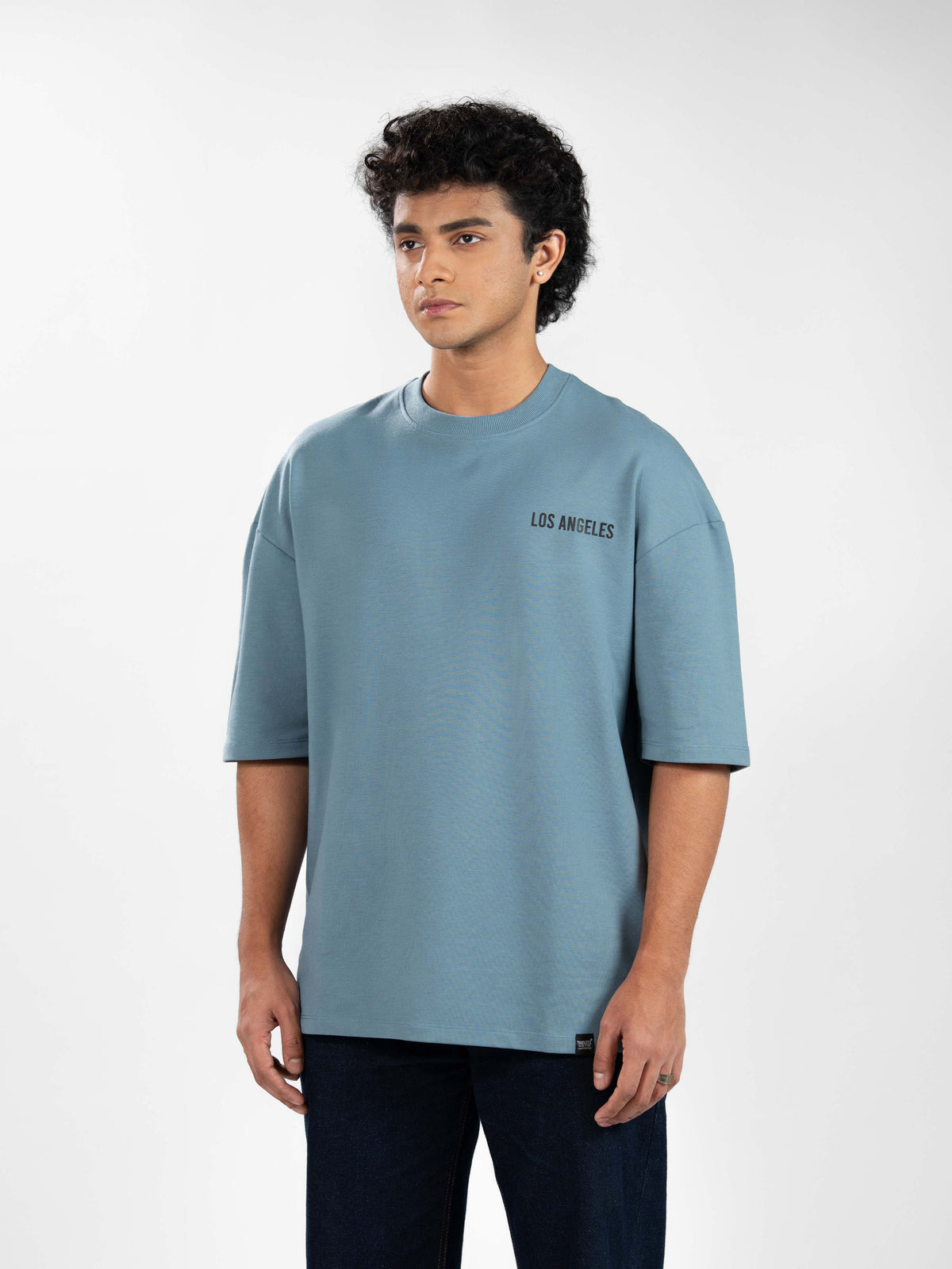 Men’s Oversized Drop Shoulder Graphic T-Shirt – Short Sleeve Crew Neck Tee | Casual Streetwear Top with Front & Back Print