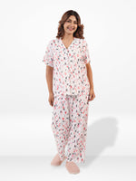 Women's All Over Printed PJ Set – 2 Piece Sleepwear Set | Soft Breathable Nightwear for Women