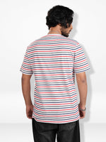 Men’s Striped Henley Neck T-Shirt – Regular Fit Short Sleeve Tee | Soft Stretch Casual Wear